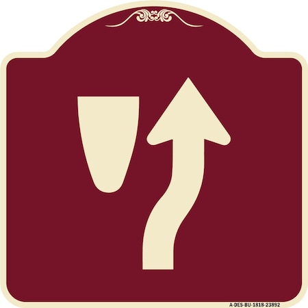Signmission Keep Right Graphic Only Heavy-Gauge Aluminum Architectural Sign, 18" x 18", BU-1818-23892 A-DES-BU-1818-23892